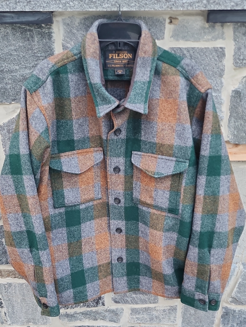 Filson Mackinaw Wool Jac Plaid Shirt Jacket XL